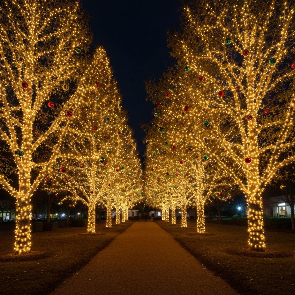 Tree Wrap & Landscape Lighting service example